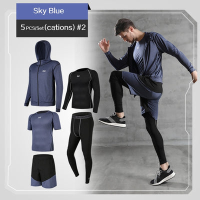 5 Pcs/Set Men's Tracksuit