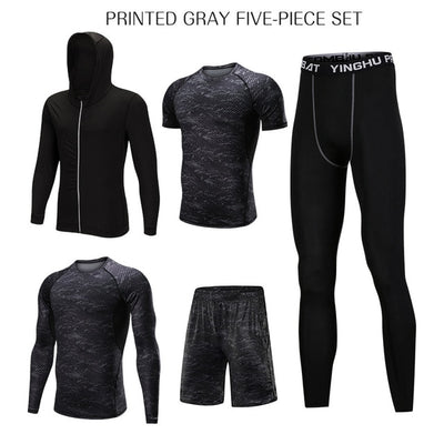 5 Pcs/Set Men's Tracksuit Sports Suit