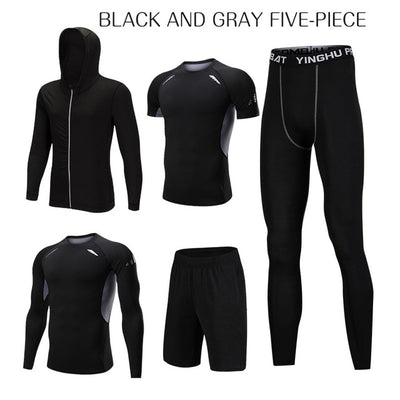 5 Pcs/Set Men's Tracksuit Sports Suit