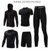 5 Pcs/Set Men's Tracksuit Sports Suit