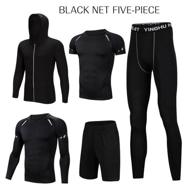 5 Pcs/Set Men's Tracksuit Sports Suit