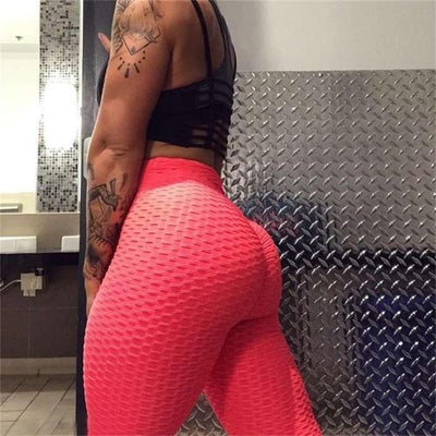 2021 Yoga Pants Fitness Sports Leggings Jacquard Sports Leggings Female Running Trousers High Waist Yoga Tight Sports Pants